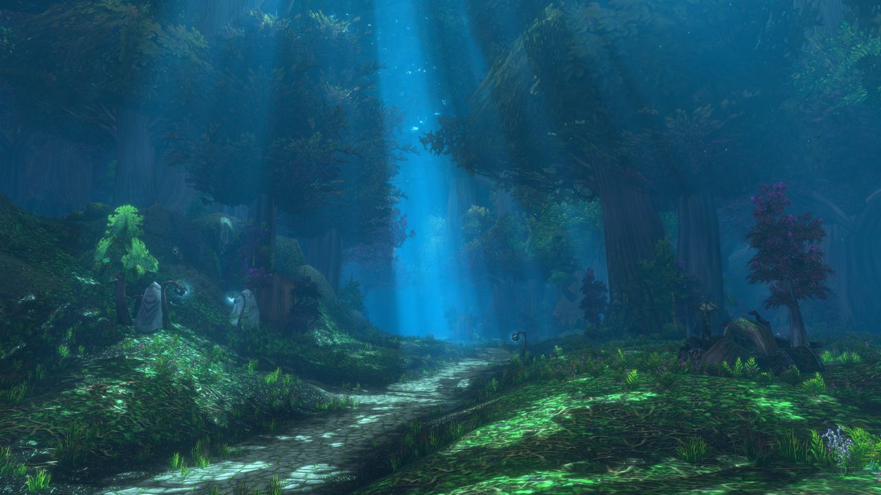 Ashenvale under the new lighting system